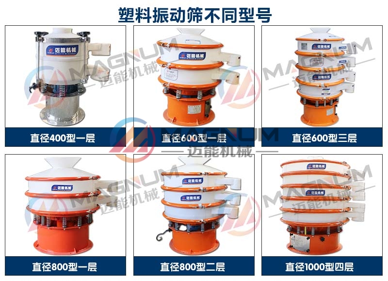 稀土氧化物塑料振動(dòng)篩不同型號展示